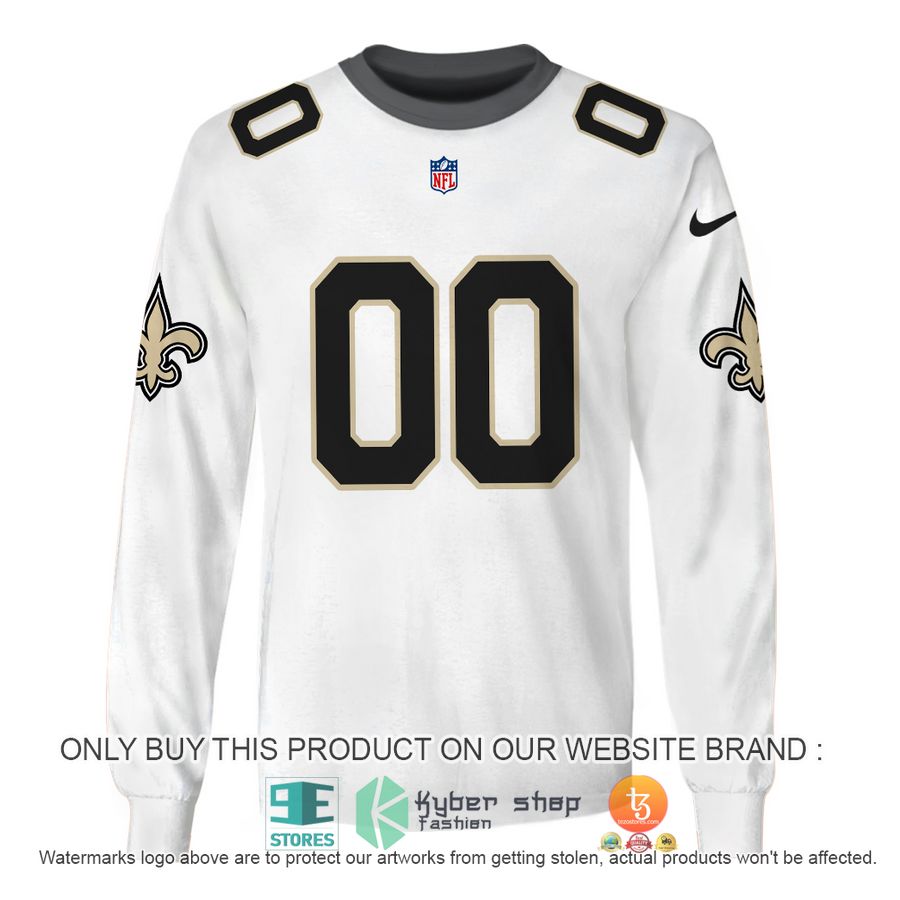 personalized nfl new orleans saints white shirt hoodie 5 42906