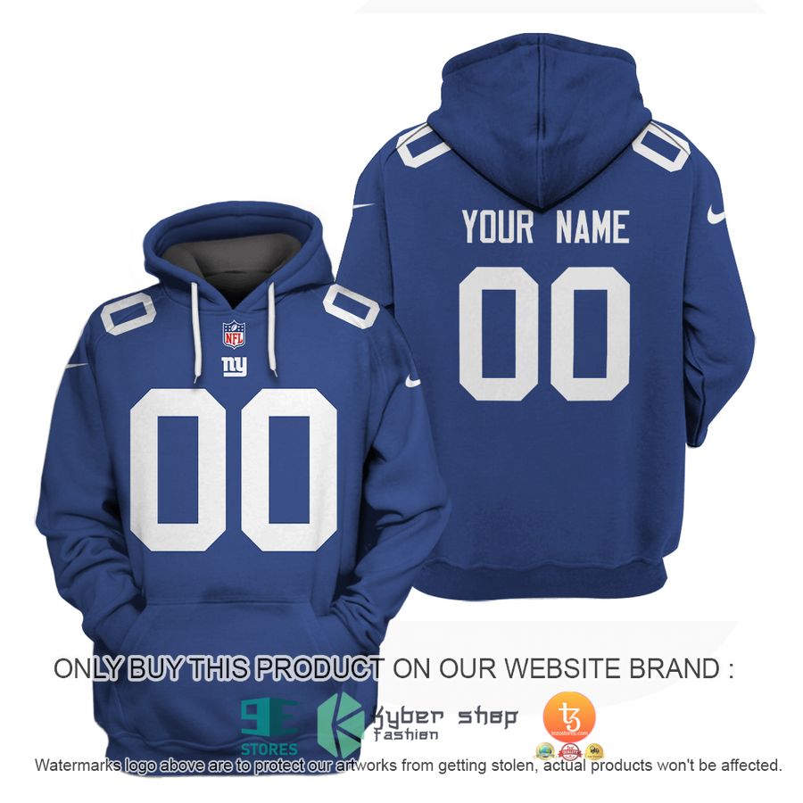 NEW New York Giants Blue Custom Name Sweatshirt 16 personalized nfl new york giants blue shirt hoodie 1 42920