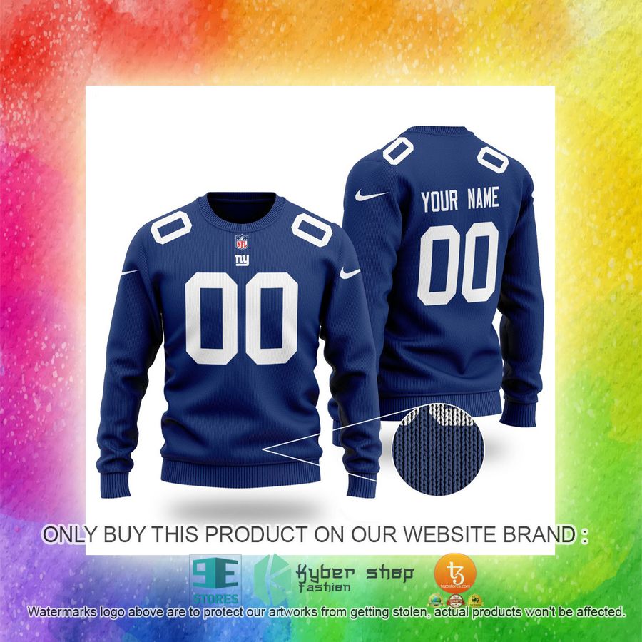 personalized nfl new york giants blue sweater 3 36557