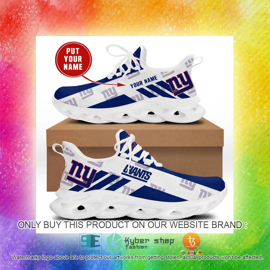 personalized nfl new york giants white max soul shoes 3 96601