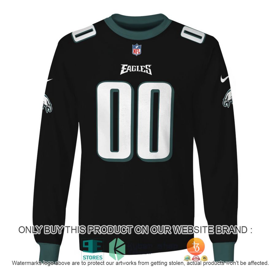 NEW Philadelphia Eagles Black Custom Name Sweatshirt 5 personalized nfl philadelphia eagles black shirt hoodie 5 47485