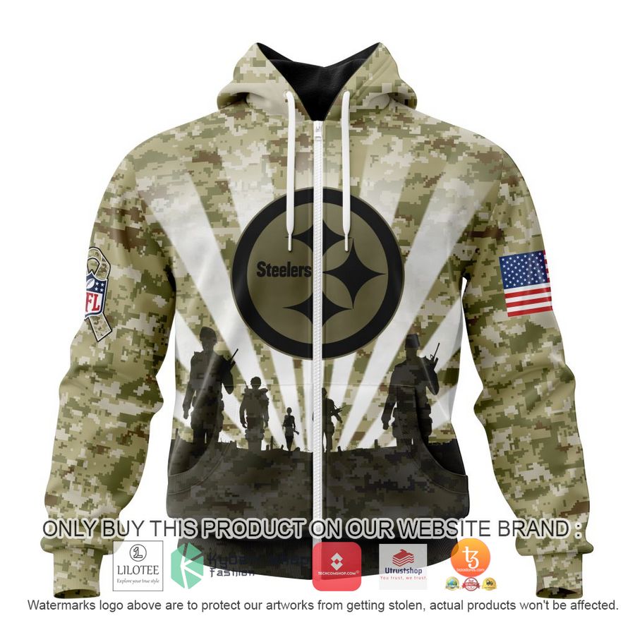 HOT Personalized NFL Pittsburgh Steelers Salute To Service Honor Veterans And Their Families 3D Shirt, Hoodie 2 personalized nfl pittsburgh steelers salute to service honor veterans and their families 3d shirt hoodie 2 7080