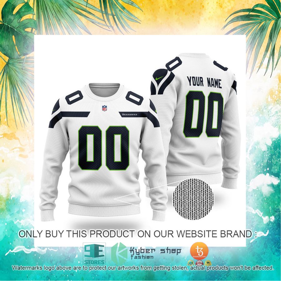 personalized nfl seattle seahawks white sweater 4 34973