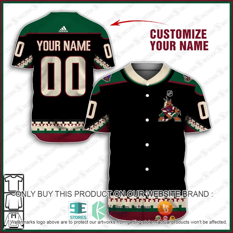HOT NHL Arizona Coyotes Personalized Baseball Jersey 6 personalized nhl arizona coyotes baseball jersey shirt 1 15334