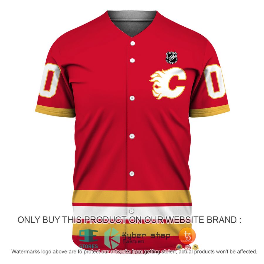 HOT NHL Calgary Flames Personalized Baseball Jersey 2 personalized nhl calgary flames baseball jersey shirt 2 36454