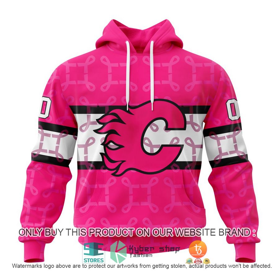 NEW Personalized Calgary Flames Breast Cancer Awareness Hoodie, Shirt 1 personalized nhl calgary flames breast cancer awareness shirt hoodie 1 98197