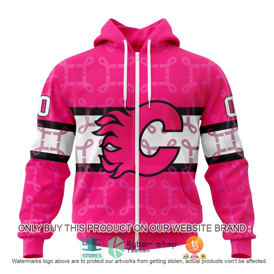 NEW Personalized Calgary Flames Breast Cancer Awareness Hoodie, Shirt 2 personalized nhl calgary flames breast cancer awareness shirt hoodie 2 23265