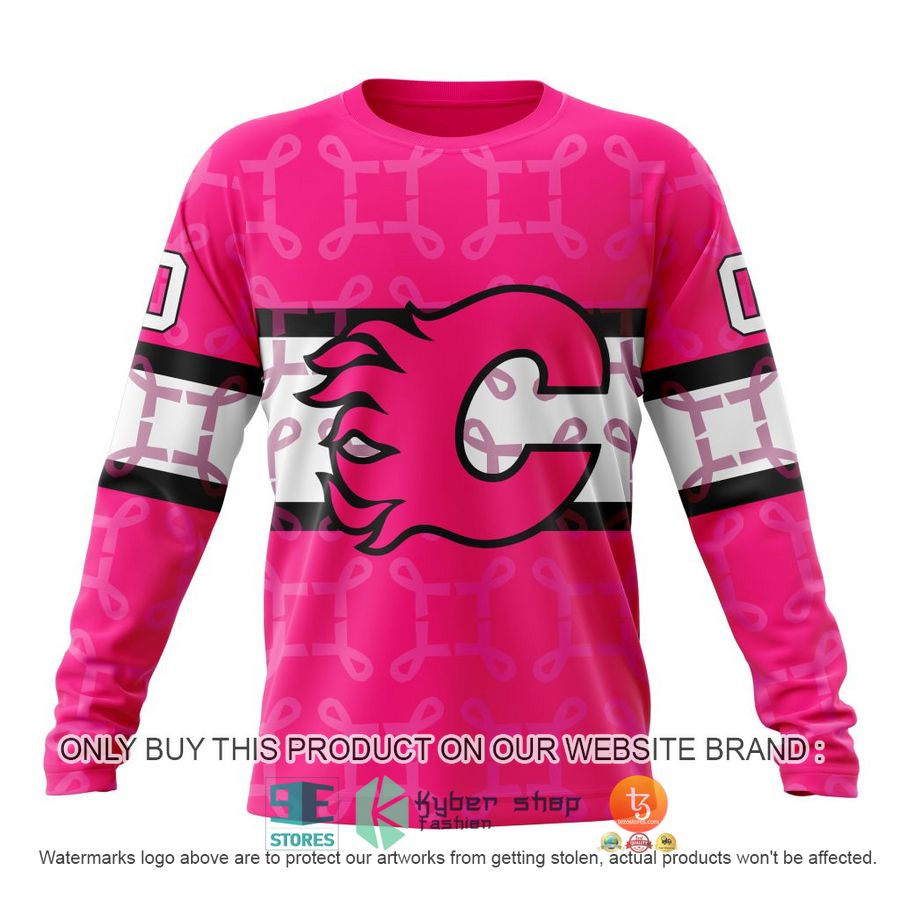 NEW Personalized Calgary Flames Breast Cancer Awareness Hoodie, Shirt 6 personalized nhl calgary flames breast cancer awareness shirt hoodie 6 7094