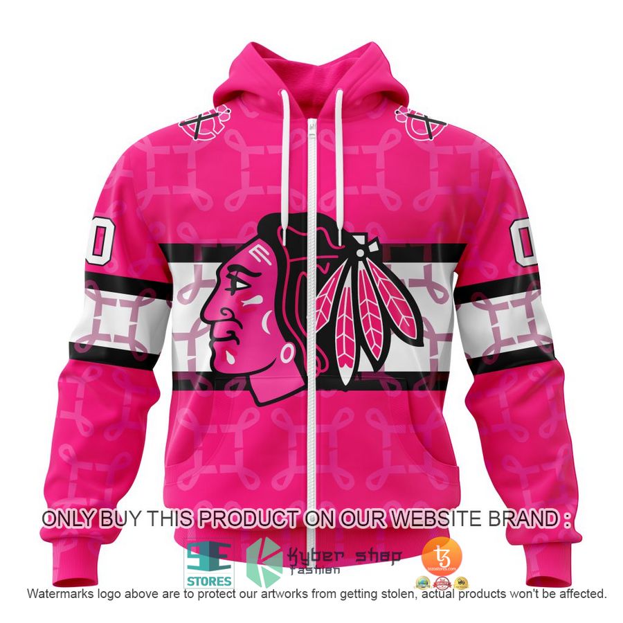 NEW Personalized Chicago BlackHawks Breast Cancer Awareness Hoodie, Shirt 2 personalized nhl chicago blackhawks breast cancer awareness shirt hoodie 2 99509