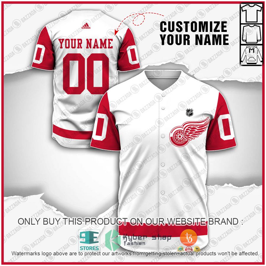 personalized nhl detroit red wings baseball jersey shirt 1 93945