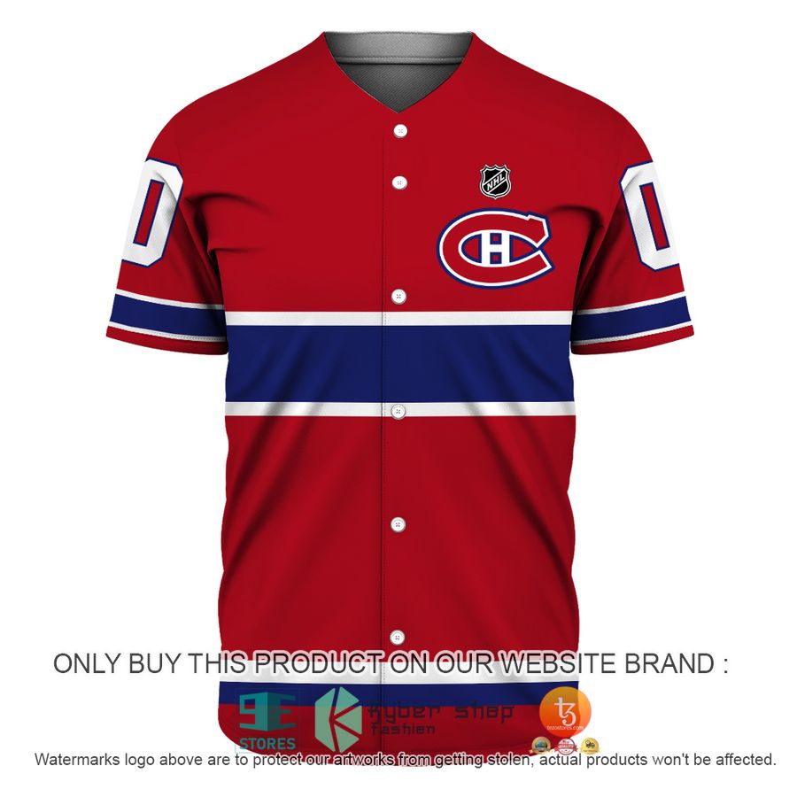 HOT NHL Montreal Canadiens Personalized Baseball Jersey 2 personalized nhl montreal canadiens baseball jersey shirt 2 8758