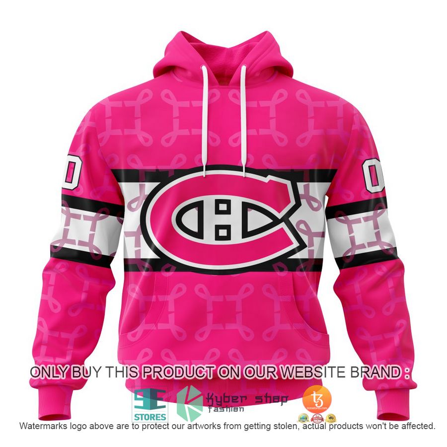 personalized nhl montreal canadiens breast cancer awareness shirt hoodie 1 48934