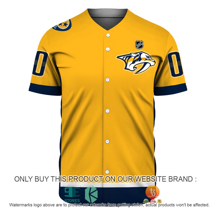 HOT NHL Nashville Predators Personalized Baseball Jersey 2 personalized nhl nashville predators baseball jersey shirt 2 26698