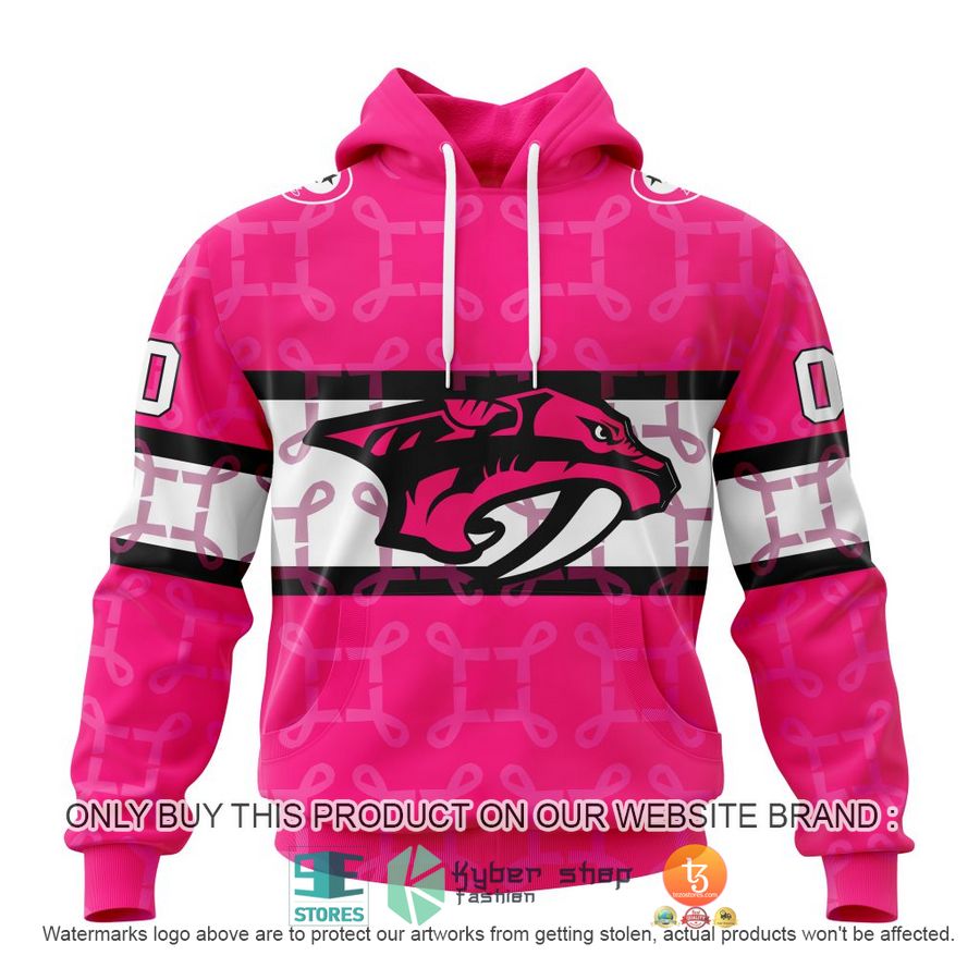 personalized nhl nashville predators breast cancer awareness shirt hoodie 1 73048