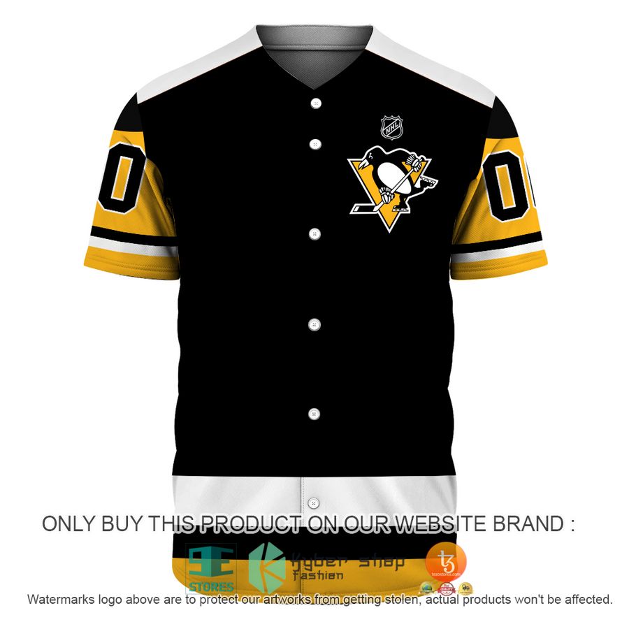 HOT NHL Pittsburgh Penguins Personalized Baseball Jersey 2 personalized nhl pittsburgh penguins baseball jersey shirt 2 35964