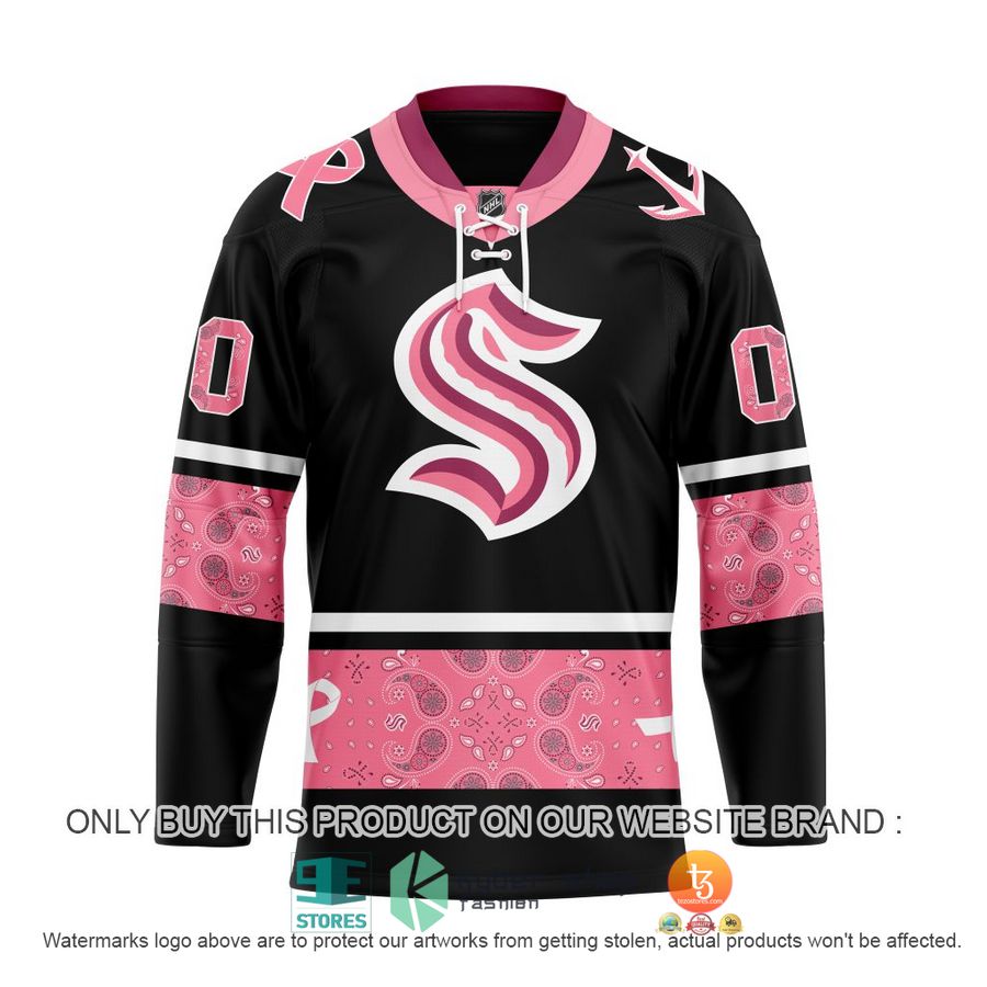 personalized nhl seattle kraken breast cancer awareness paisley hockey jersey 1 93572
