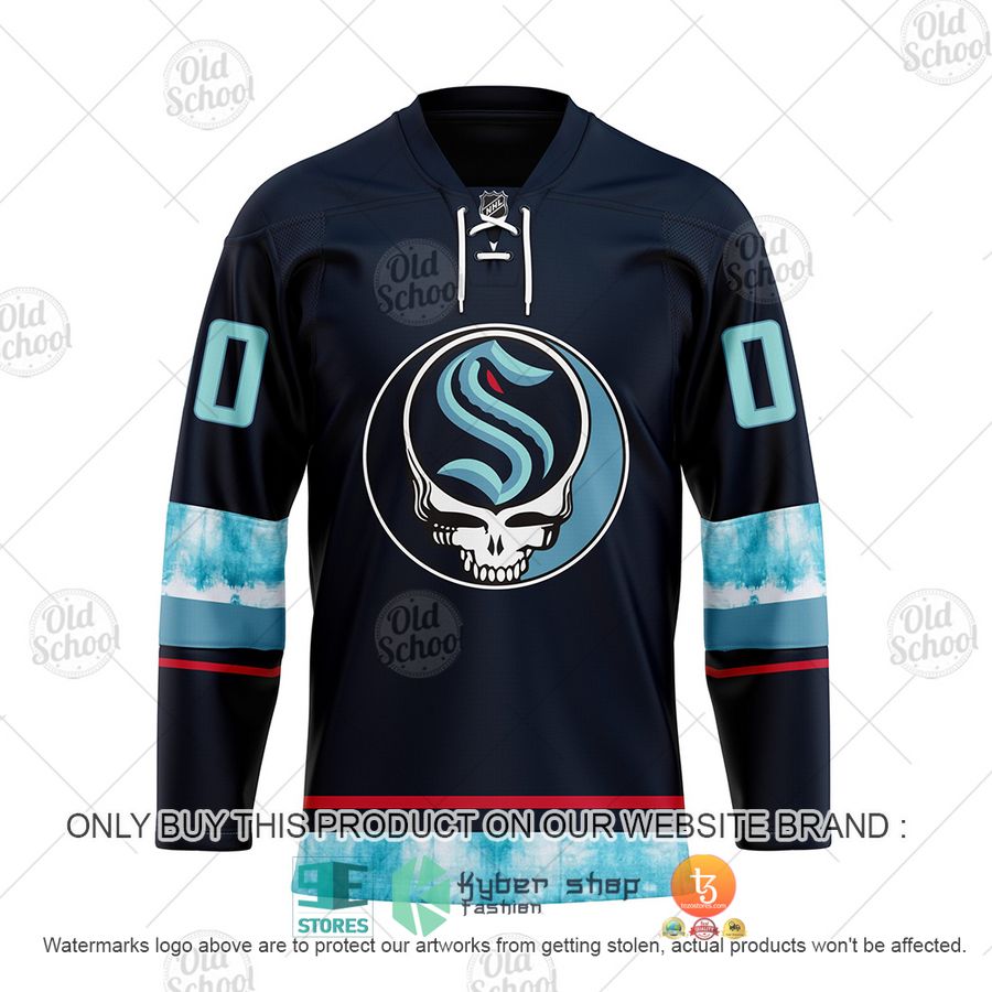 NEW NHL Seattle Krankens x Grateful Dead NHL Custom Name Hockey Jersey 2 personalized nhl seattle krankens x grateful dead nhl hockey jersey 2 44419