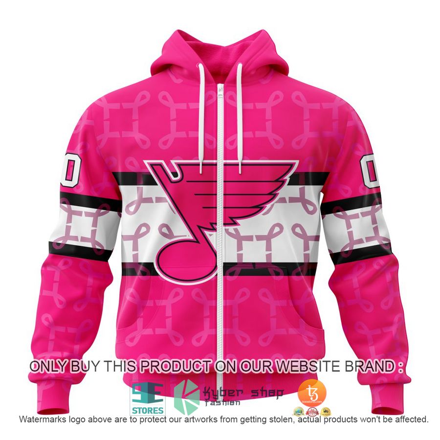 NEW Personalized St. Louis Blues Breast Cancer Awareness Hoodie, Shirt 2 personalized nhl st louis blues breast cancer awareness shirt hoodie 2 44724