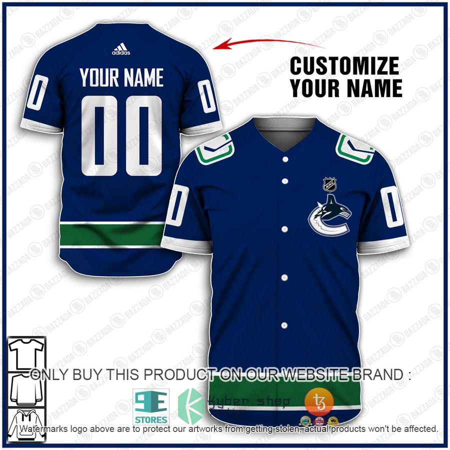 personalized nhl vancouver canucks baseball jersey shirt 1 7681