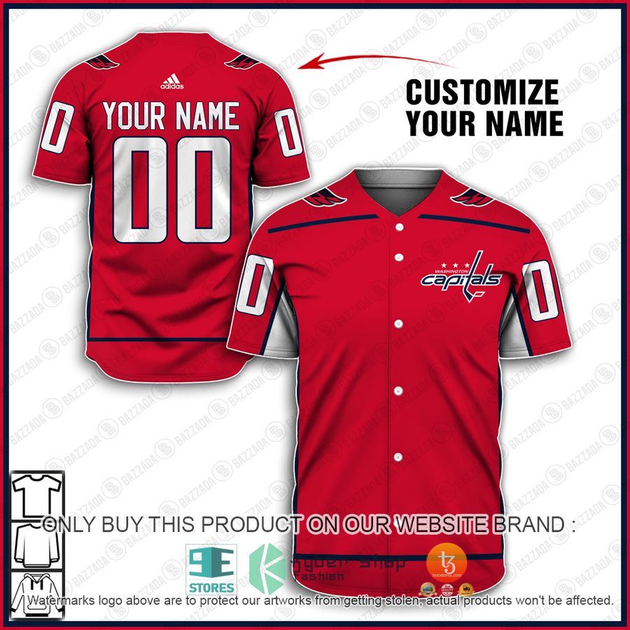 HOT NHL Washington Capitals Personalized Baseball Jersey 1 personalized nhl washington capitals baseball jersey shirt 1 54795