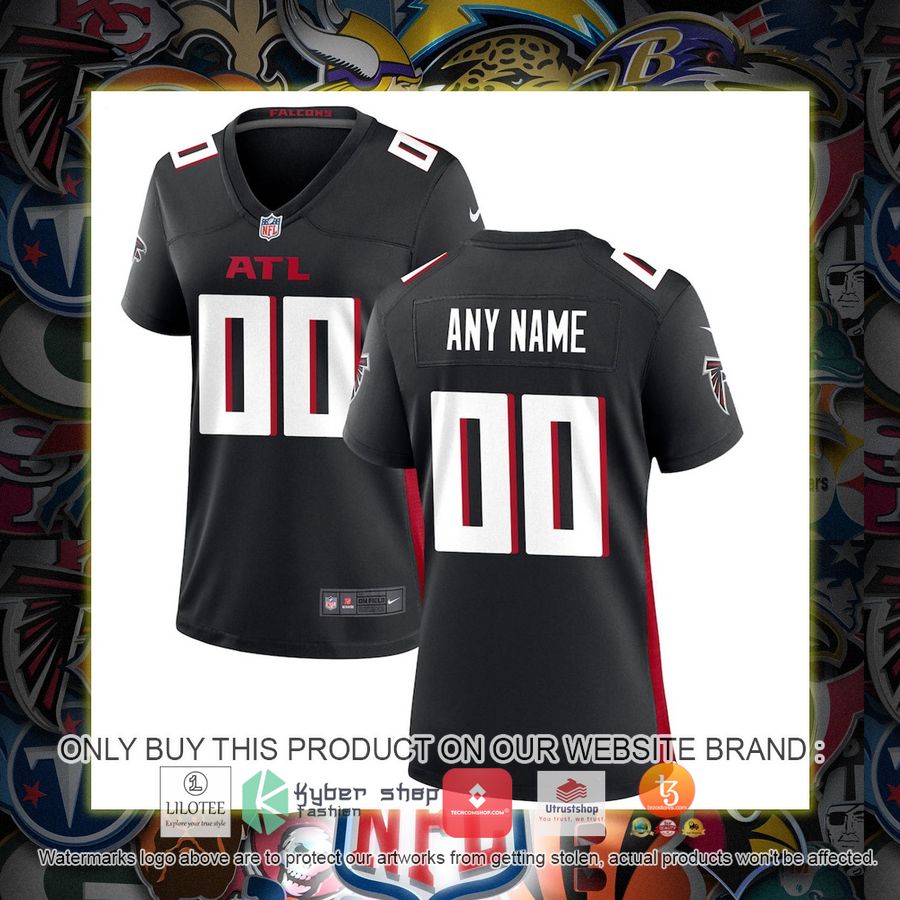 personalized nike atlanta falcons womens black football jersey 1 8343