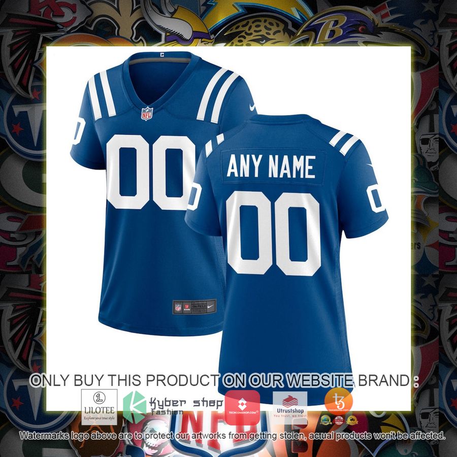 personalized nike indianapolis colts womens royal football jersey 1 545