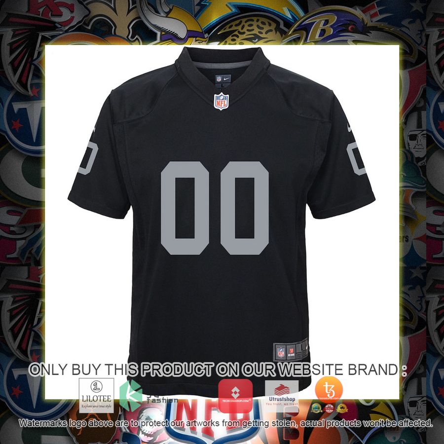 HOT Nike Las Vegas Raiders Youth Black Custom Football Jersey Shirt 2 personalized nike las vegas raiders youth black football jersey 2 26595