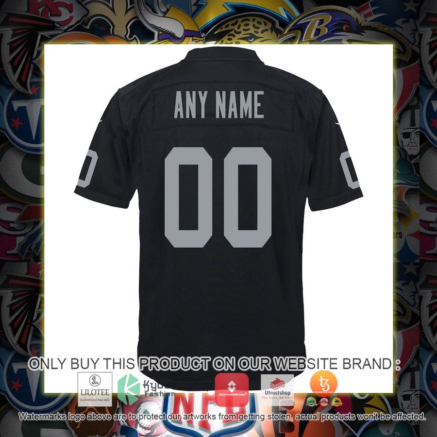 HOT Nike Las Vegas Raiders Youth Black Custom Football Jersey Shirt 3 personalized nike las vegas raiders youth black football jersey 3 86122