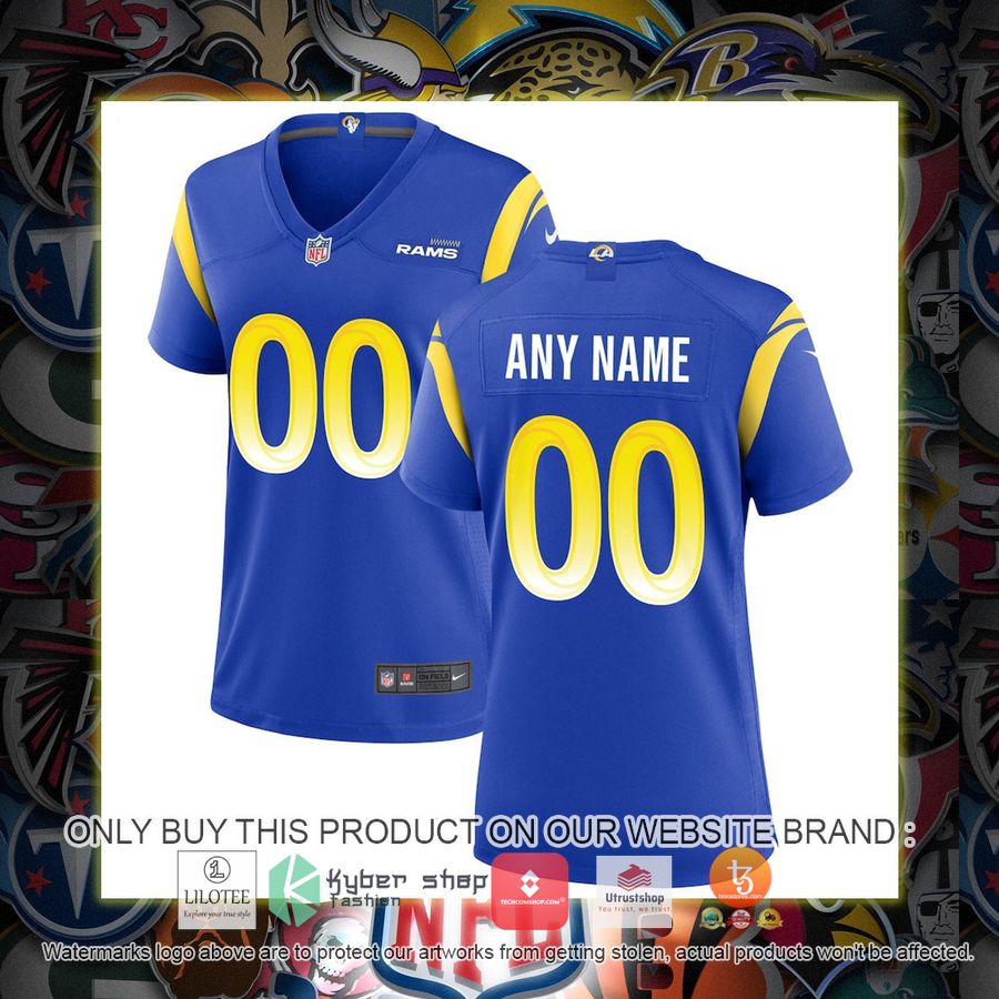 personalized nike los angeles rams womens royal football jersey 1 67567