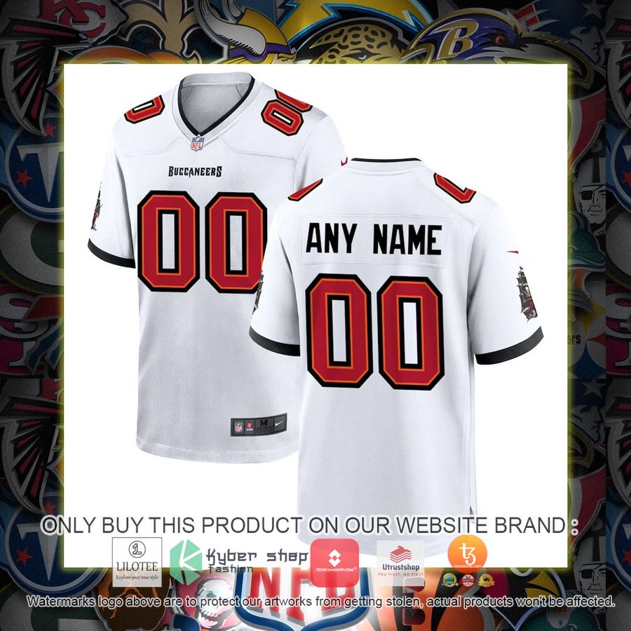 personalized nike tampa bay buccaneers white football jersey 1 13455