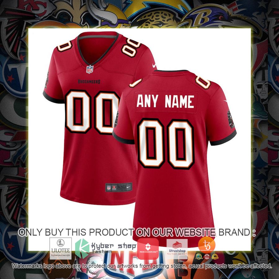 personalized nike tampa bay buccaneers womens red football jersey 1 3935