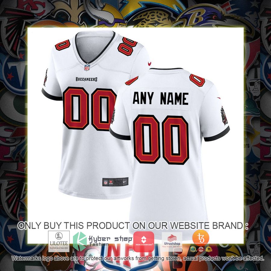 HOT Nike Tampa Bay Buccaneers Women's White Personalized Football Jersey 6 personalized nike tampa bay buccaneers womens white football jersey 1 50034