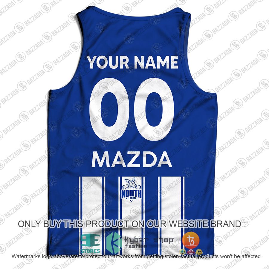 HOT North Melbourne Kangaroos Vintage Centenary Guernsey Mazda Blue Personalized Tank Top 3 personalized north melbourne kangaroos vintage centenary guernsey mazda blue tank top 3 98180