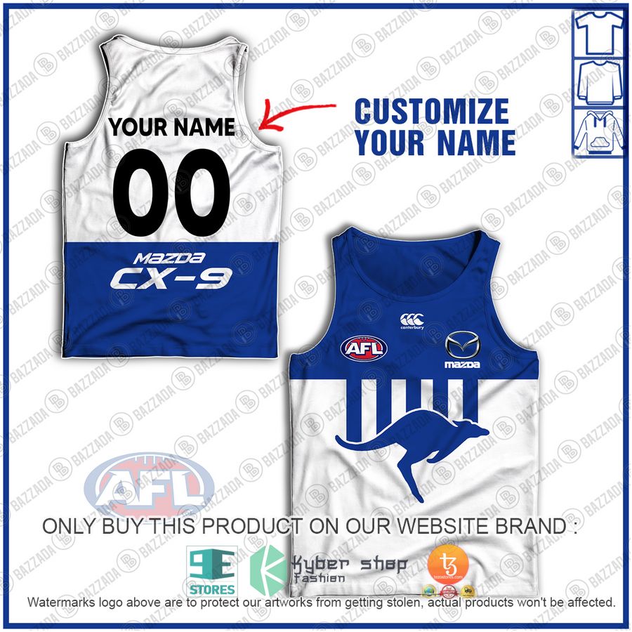 personalized north melbourne kangaroos vintage centenary guernsey mazda tank top 1 52217