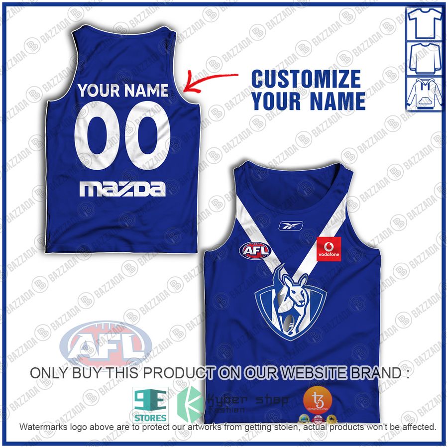 personalized north melbourne kangaroos vintage centenary guernsey vodafone tank top 1 34579