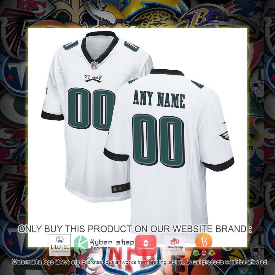 personalized philadelphia eagles nike white football jersey 1 76613