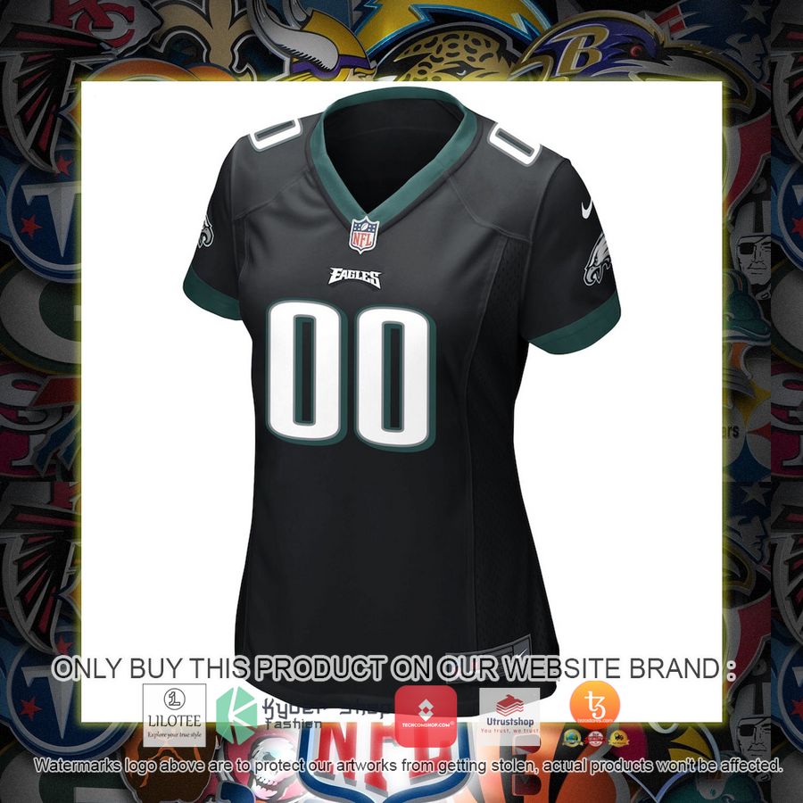 HOT Philadelphia Eagles Nike Women's Alternate Black Personalized Football Jersey 2 personalized philadelphia eagles nike womens alternate black football jersey 2 12534