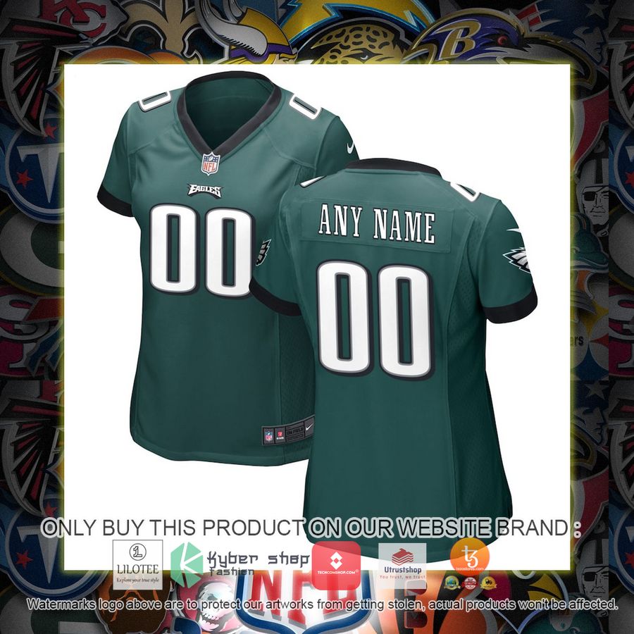 personalized philadelphia eagles nike womens midnight green football jersey 1 38148