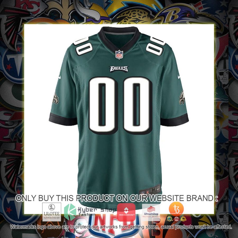 HOT Philadelphia Eagles Nike Youth Midnight Green Custom Football Jersey Shirt 2 personalized philadelphia eagles nike youth midnight green football jersey 2 20717