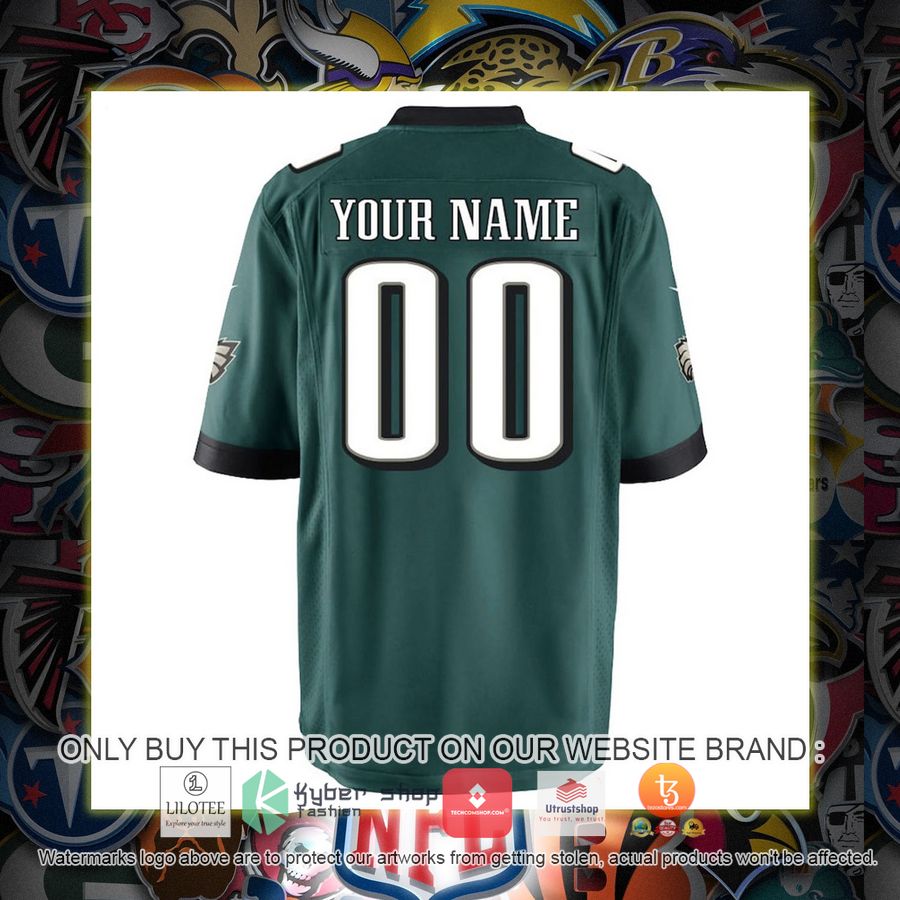 HOT Philadelphia Eagles Nike Youth Midnight Green Custom Football Jersey Shirt 3 personalized philadelphia eagles nike youth midnight green football jersey 3 56778