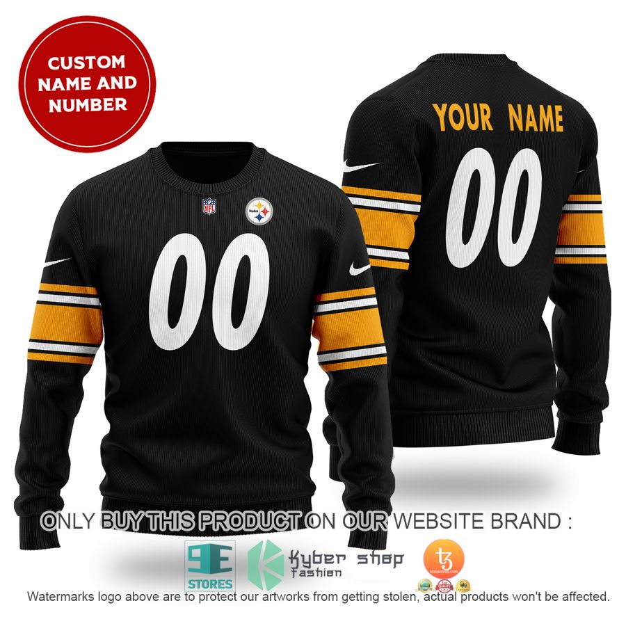 personalized pittsburgh steelers nfl black sweater 1 59363