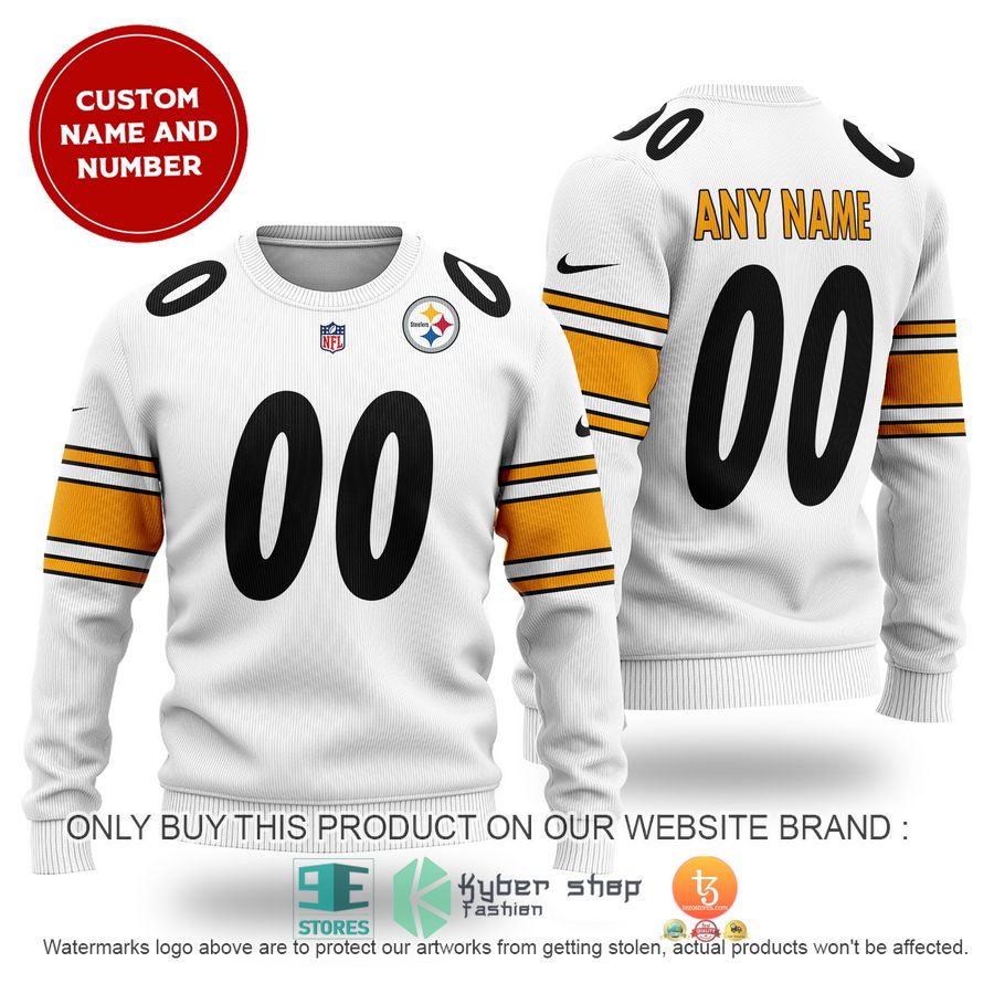 personalized pittsburgh steelers nfl white sweater 1 16435