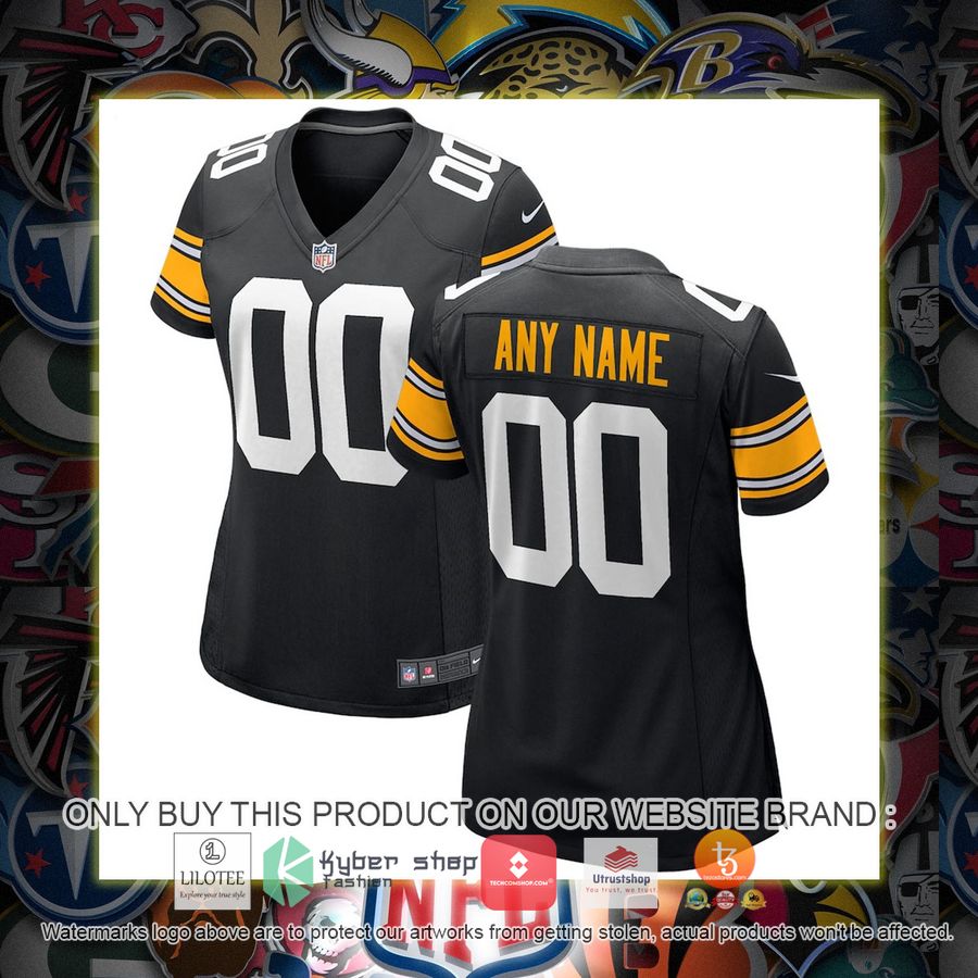 HOT Pittsburgh Steelers Nike Women's Alternate Black Personalized Football Jersey 1 personalized pittsburgh steelers nike womens alternate black football jersey 1 57270