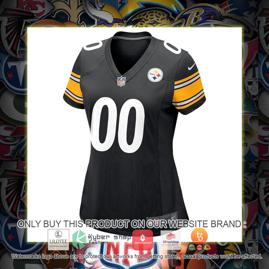 HOT Pittsburgh Steelers Nike Women's Black Custom Football Jersey Shirt 2 personalized pittsburgh steelers nike womens black football jersey 2 19046