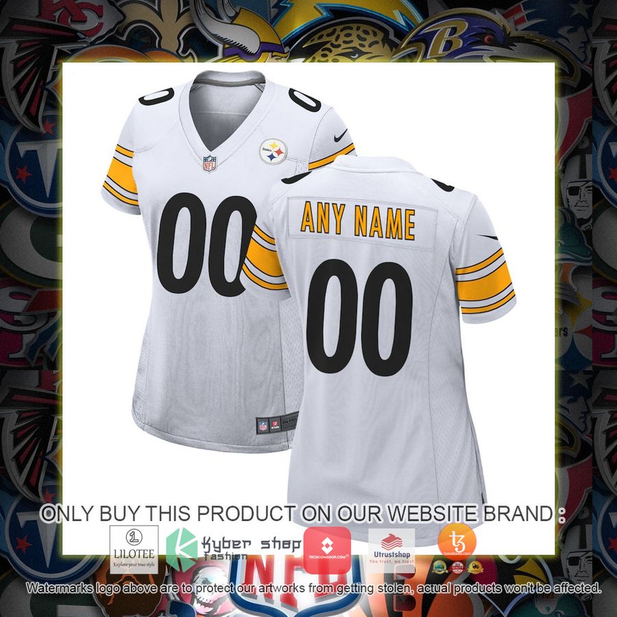 HOT Pittsburgh Steelers Nike Women's White Personalized Football Jersey 1 personalized pittsburgh steelers nike womens white football jersey 1 47667