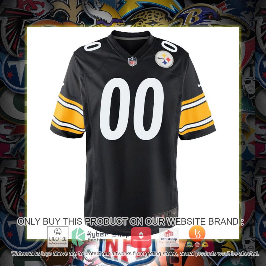 HOT Pittsburgh Steelers Nike Youth Black Personalized Football Jersey 2 personalized pittsburgh steelers nike youth black football jersey 2 47305