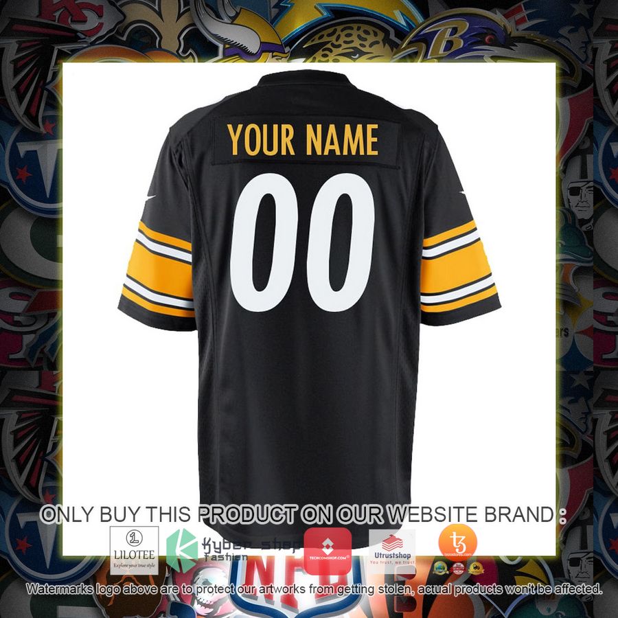 HOT Pittsburgh Steelers Nike Youth Black Personalized Football Jersey 3 personalized pittsburgh steelers nike youth black football jersey 3 99612