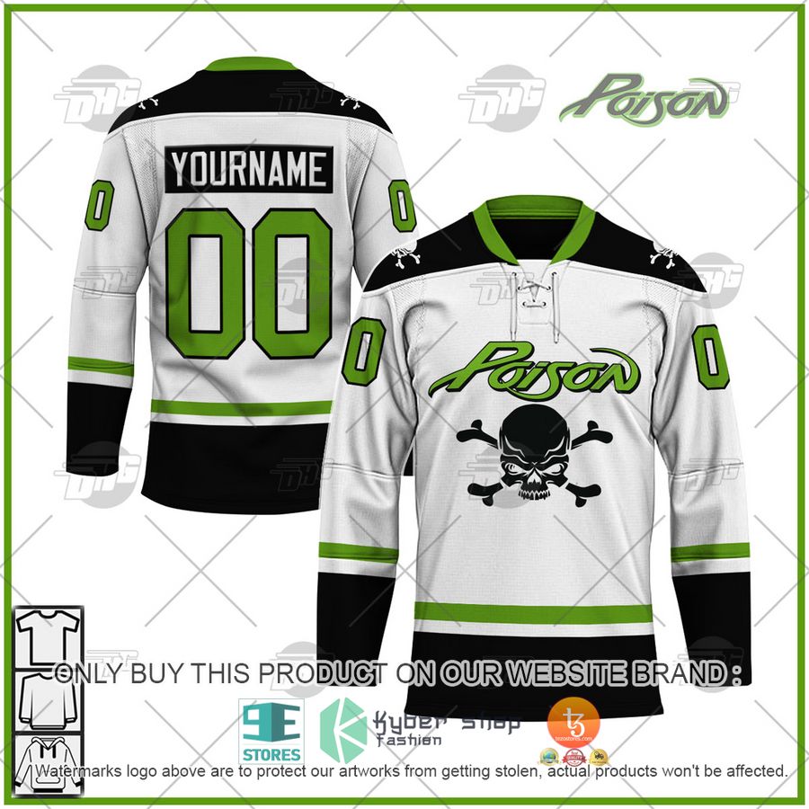 NEW Poison Crossbones Custom Name Hockey Jersey 1 personalized poison crossbones hockey jersey 1 94314