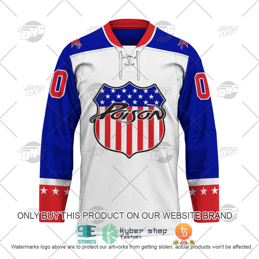 NEW Poison Stars and Stripes Custom Name Hockey Jersey 2 personalized poison stars and stripes hockey jersey 2 39685