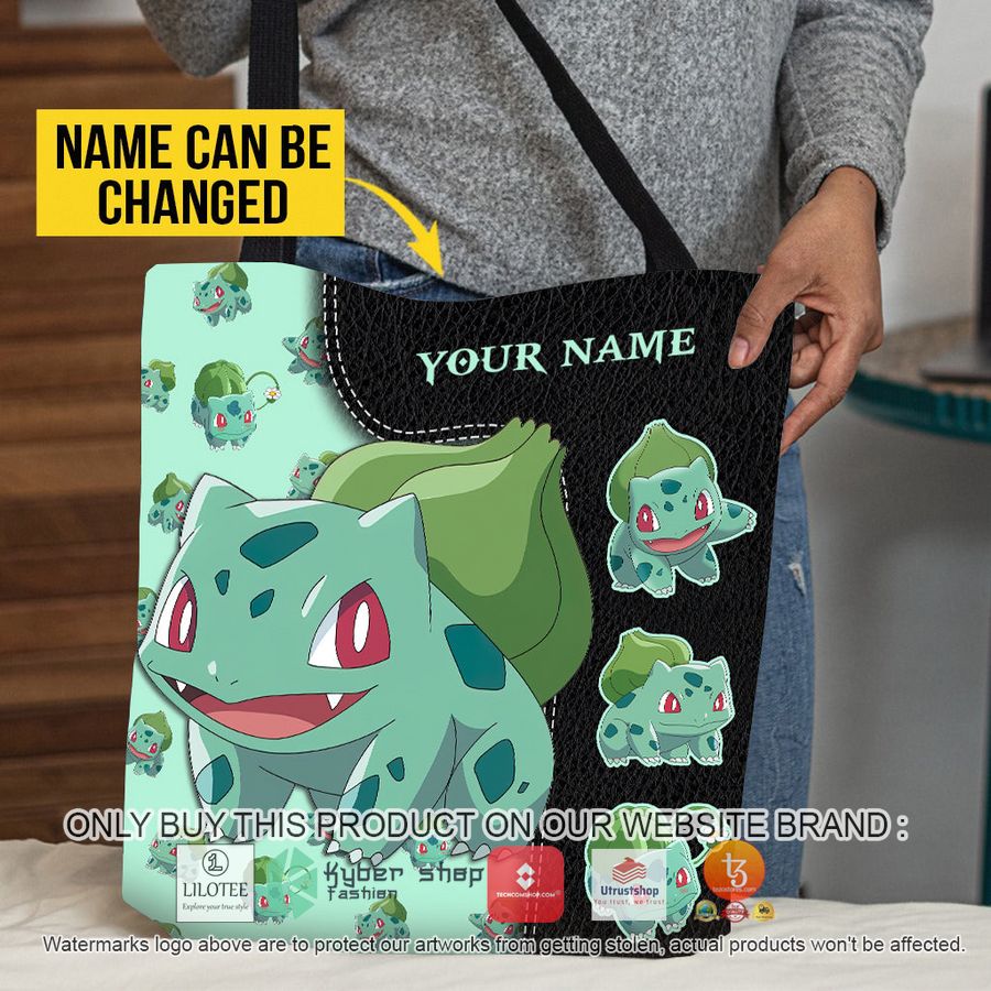 personalized pokemon bulbasaur black all over tote bag 1 4588